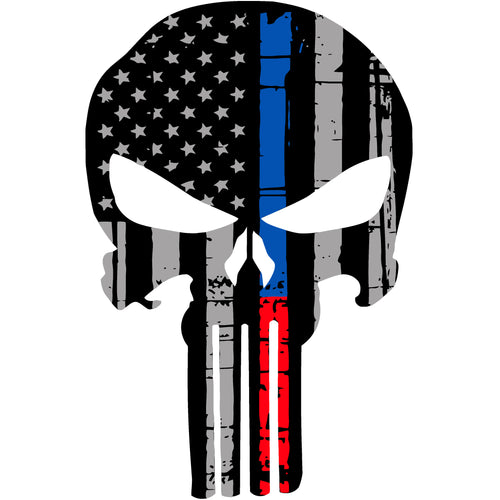 Distressed Flag Punisher Police and Fire