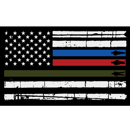 USA Flag • Firefighter • Police • Military