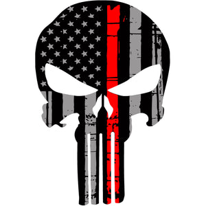 Red Line Flag Punisher Decal