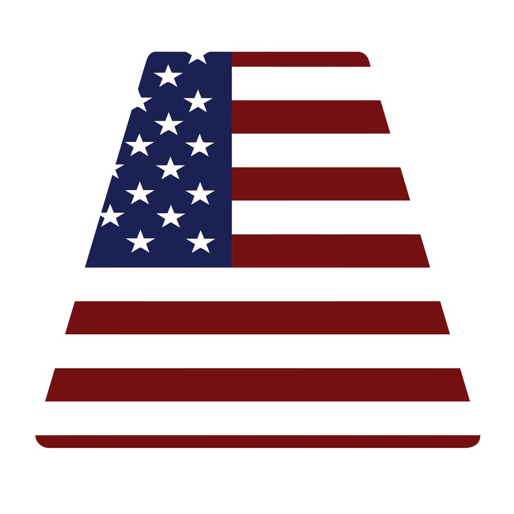 American Flag Helmet Tetrahedron Decal