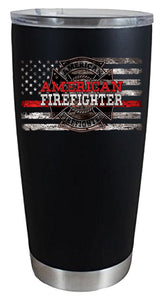 American Firefighter 20 or 30 oz Black Tumbler