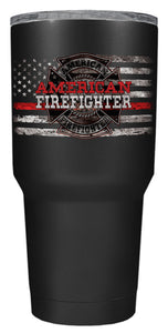 American Firefighter 20 or 30 oz Black Tumbler