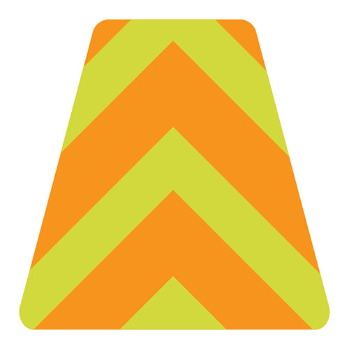 Orange Chevron Tetrahedron